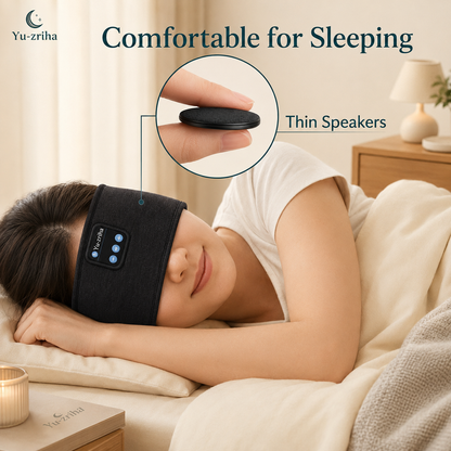 Bluetooth Sleep Headband – Wireless Headphones, Built-In Speakers, Comfortable Fabric, 10-Hour Battery Life