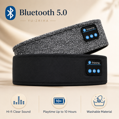 Bluetooth Sleep Headband – Wireless Headphones, Built-In Speakers, Comfortable Fabric, 10-Hour Battery Life